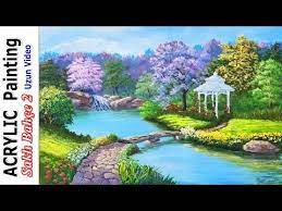 Resim Yapma Videolari 3 Manzara Resmi Cizimi Yapimi Akrilik Boyama Teknikleri Resim Sevgisi Youtube Cizim Akrilik Boyama Teknikleri Resim