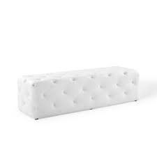 Searching for the perfect leather cocktail ottoman coffee table with storage room for your home? Amour 60 Tufted Button Entryway Faux Leather Bench Contemporary Modern Furniture Modway