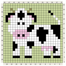 Cow C2c Crochet Chart Free Download Graph Crochet Cross