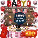 Amazon.com: BBQ Baby Shower Decorations, Baby Q Party Decorations ...