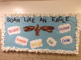 Soar Like An Eagle Character Education Bulletin Board Character Education Bulletin Boards Pbis Classroom Rules Poster