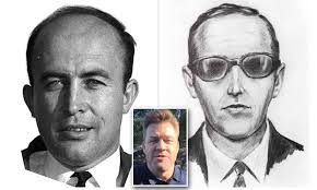 Once ashore, one of them stumbles in the mud and turns to find he's tripped over a dental grill encased in a lucite cube: New Suspect In Infamous Db Cooper Case Is Named By Amateur Sleuth Daily Mail Online
