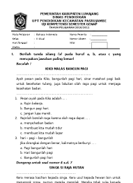 Jika sesuai dengan kalender pendidikan, pat akan dilaksanakan di bulan mei. Soal Bahasa Indonesia Kelas 1 S D Kelas 5 Ujian Semester 2 Soal Bi Kelas Iii