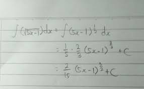 Sobat di kelas xii pasti akan mendapatkan materi matematika ini. Hasil Dari Integral Akar 5x 1 Adalah Brainly Co Id