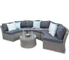 Ow lee monterra curved outdoor sectional set with fire pit table. 6 Seater Round Curved Shaped Outdoor Lounge Sofa And Tea Table Set Sectional Rattan Half Moon Furniture View Half Moon Furniture Oem Origin Product Details From Jinhua Origin Furniture Co Ltd On