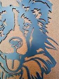 Each piece is cut and welded by hand and made to order. Border Collie Dog Rh Metal Concepts