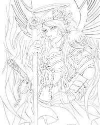 Warrior Angel By Chenkl On Deviantart Angel Coloring Pages Angel Warrior Coloring Pages