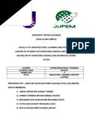 Jabatan ukur) was established in. Jupem S Report Surveying Geographic Information System
