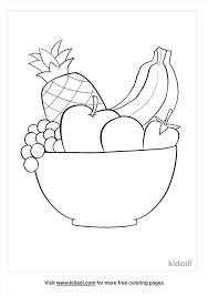 Bowl of fruit printable coloring page, free to download and print. Bowl Of Fruit Coloring Pages Free Food Coloring Pages Kidadl