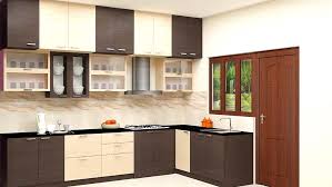 shaped kitchen with laminate finish