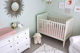 Elena S Mint And Pink Nursery Project Nursery Pink Nursery Girl Nursery Pink Girl Nursery Colors