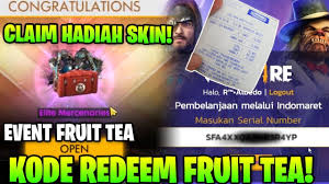 Free diamond & coins generator boost your success and upgrade free fire ! Buruan Kode Redeem Fruit Tea Dapet Gratis Skin Mercenaries Garena Free Fire Youtube