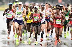 He holds the world record for the marathon and won the race at the 2016 rio olympics. Eliud Kipchoge Of Kenya Wins Marathon Galen Rupp Takes Bronze The New York Times