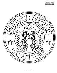 The starbucks colors found in the logo are green, black and white. Starbucks Coloring Page Super Fun Coloring