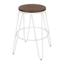 Wood and metal bar stools canada. Carbon Loft Hall Backless Two Tone Wood And Metal Bar Stools Set Of 4 Overstock 19754287
