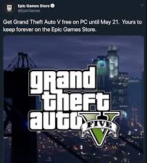Vous le savez certainement, epic games a lancé sa propre plateforme de distribution de jeux dans l'espoir de. Gta 5 C Est Bien Le Prochain Jeu Gratuit De L Epic Games Store