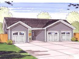 Did you know the average cost to add a garage to a house is over $10,000? Garage Plans With Carports 3 Car Garage Plan With Center Carport Design 050g 0053 At Thegarageplanshop Com