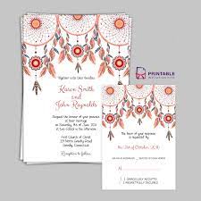 Free Pdf Boho Theme Dreamcatchers Wedding Invitation And Rsvp Templates Fr Wedding Invitation Kits Free Wedding Invitations Free Wedding Invitation Templates