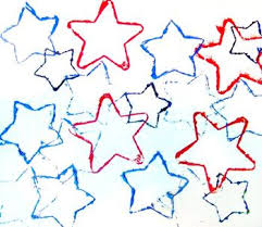 Preschool Crafts For Kids 4th Of July Star Prints Craft Fourth Of July Crafts For Kids July Crafts Preschool Crafts