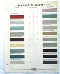 purchase 1962 cadillac dupont color paint chip chart all