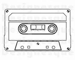 Cassette Tape Outline Svg Audio Cassette Svg Audio Tape Svg Etsy In 2021 Cassette Tapes Clip Art Cricut Projects Vinyl