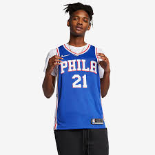 00 $70.99 $70.99 free shipping by amazon Herren Fanbekleidung Nike Joel Embiid Philadelphia 76ers Swingman Icon Trikot Rush Blau Pro Direct Soccer