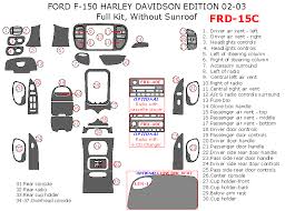Select your vehicle for the best product fit. Ford F 150 2002 2003 Harley Davidson Edition Full Interior Kit Without Sunroof 37 Pcs