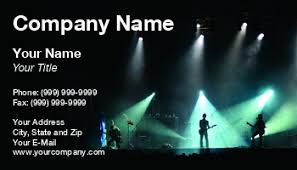 On the back of these cards you can print information about the bar like what brands are featured, when the bar is open and a price list. Band Manager Business Cards