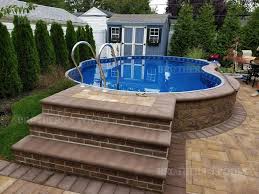 Semi Inground Brothers 3 Pools Small Backyard Pools Backyard Pool Designs Backyard Pool Landscaping