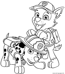 He's an enthusiastic recycling dog … Marshall And Rocky Of Paw Patrol Coloring Pages Printable