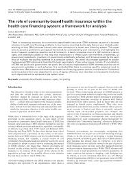 Student comprehensive health insurance plan. Pdf The Role Of Community Based Health Insurance Within The Health Care Financing System A Framework For Analysis
