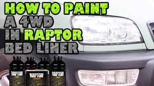 How To Paint A 4wd In Raptor Bed Liner Youtube