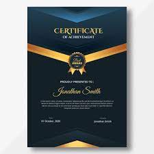 Vertical Dark Certificate Template Certificate Design Template Certificate Design Certificate Of Achievement Template