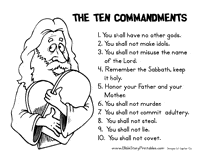 This page is full of printable activities and resources for teaching children about god's love. Ten Commandments For Kids