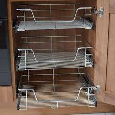 Pantry pullout shelves & baskets. 600 Mm Pull Out Wire Basket Kitchen Larder Cargo Cupboard Drawer Storage Metal 888344039821 Ebay