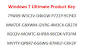 Windows 7 Enterprise Product Key