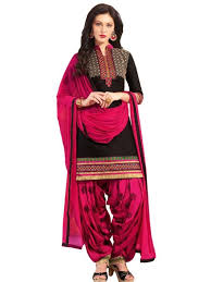 Black And Pink Patiala Suit Sparkling Black And Pink Patiala Salwar Suit Patiala Salwar Suits Fashion Patiala Salwar
