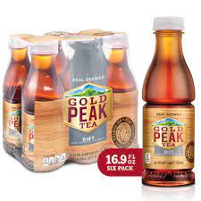 Tea, slightly sweet gold peak 12 fl oz 60 calories 16 grams carbs 0 grams fat 0 grams protein. Gold Peak Diet Iced Tea 16 9 Fl Oz 12 Bottles Walmart Com Walmart Com