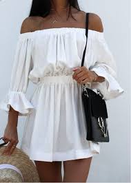 Mini Dresses White Dresses Dresses For Girls Casual Dresses Party Dresses Je Prefere Avec Les Epaules Casual Dress Summer Fashion Clothes