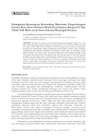 Live worksheets > malayo > bahasa melayu (bm) > suku kata kv > lembaran kerja suku kata terbuka. Pdf Peningkatan Kemampuan Komunikasi Matematis Pengembangan Lembar Kerja Siswa Berbasis Model Pembelajaran Kooperatif Tipe Think Talk Write Untuk Siswa Sekolah Menengah Pertama