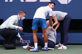 Novak djokovic defied the pain barrier and a resolute milos raonic to post his 300th grand slam match victory on sunday night. Who Will Win The U S Open After Novak Djokovic S Shocking Disqualification Vogue