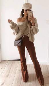 30 Great Outfits To Wear At Your New Year Gatherings Sweaters Women Fashion Outfits With Hats Brown Outfit