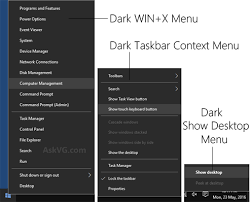 If you right click on the start button but do not see a context menu you likely have corrupted or missing folder Tip Disable Dark Modern Context Menu And Restore Classic Context Menu In Windows 10 Taskbar Askvg
