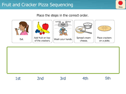 Trace the alphabet with a picture guide. At Home Learning Boardmaker