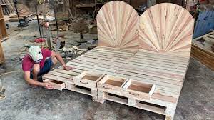 How to make a pallet bed | how to make a bed from pallets. Diy Amazing How To Build A King Size Pallet Bed Extremely Simple And Beautiful Woodworking Youtube