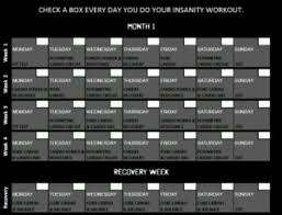My Insanity First Month Schedule Insanity Workout Schedule Insanity Workout Workout Schedule