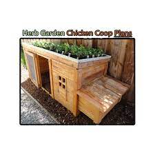 It measures 7 feet tall, 5 feet wide, and 5 feet deep with a 6 foot long run. Herb Garden Chicken Coop Plans Organic Chicken Feed