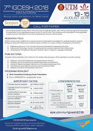 Handling editors at mjfas make an initial assessment to ensure a manuscript is scientifically robust and fits within the scope of the journal. 7th International Graduate Conference On Universiti Teknologi Malaysia Utm Facebook
