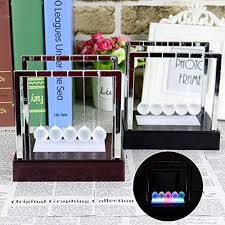 Lightclub Led Luminous Light Newton Cradle Pendulum Balance Swing Ball Decorative Ornament Table Desktop Funny Novelt Novelty Decor Newton S Cradle Small Decor