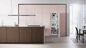 Colorful free standing kitchen pantry cabinets. Liebherr